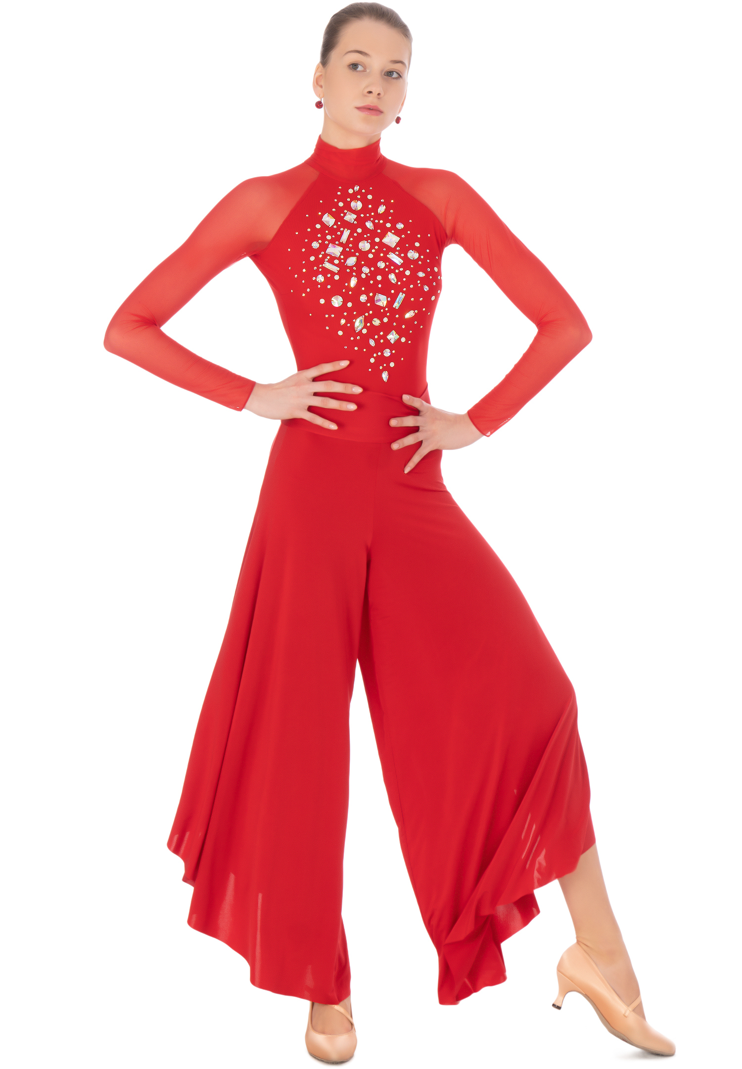 Dance Box Ladies Ruffle Dance Pants P20120018 Pants