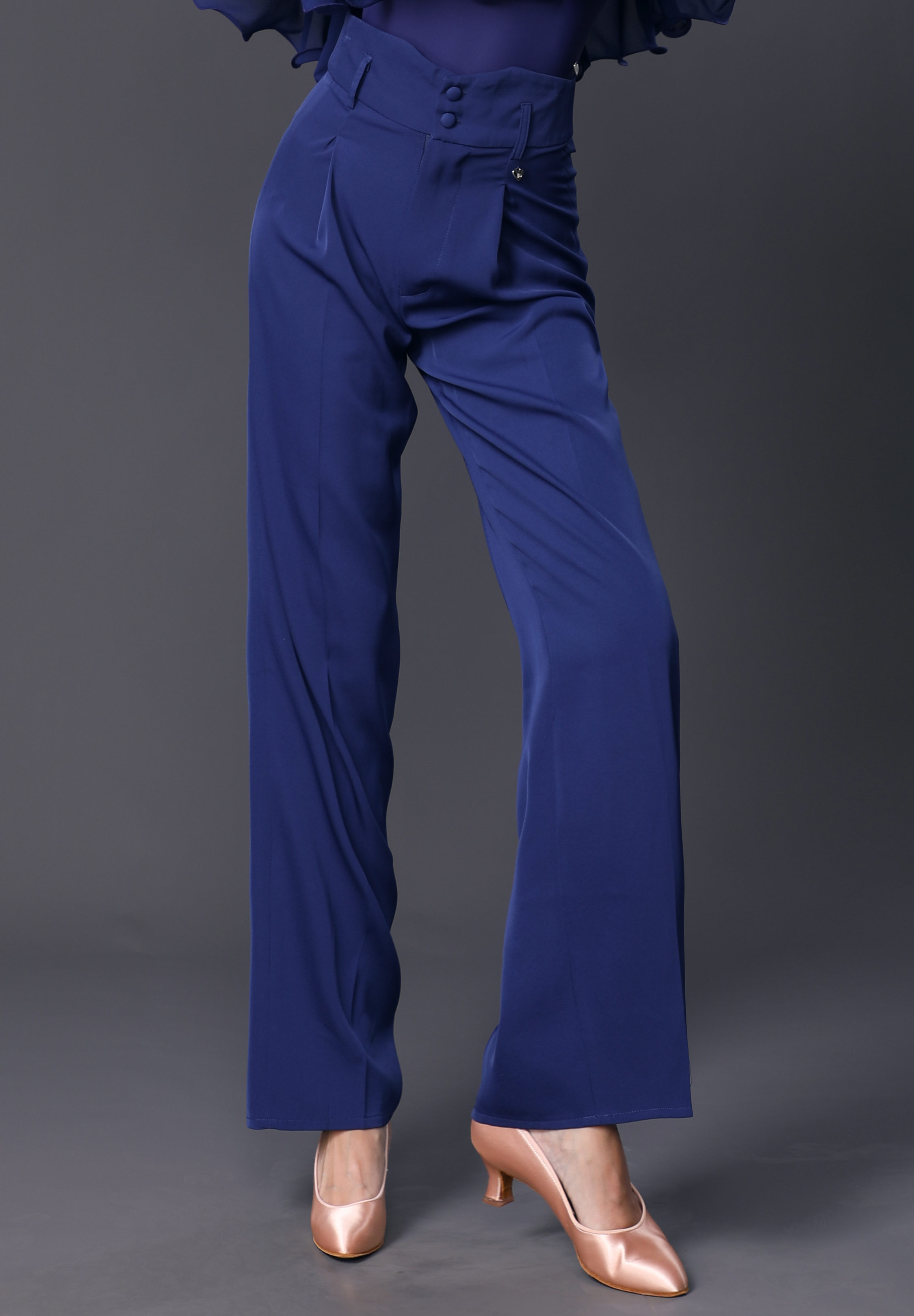 TID V-Cut Ballroom Practice Trousers M008-Midnight Sky