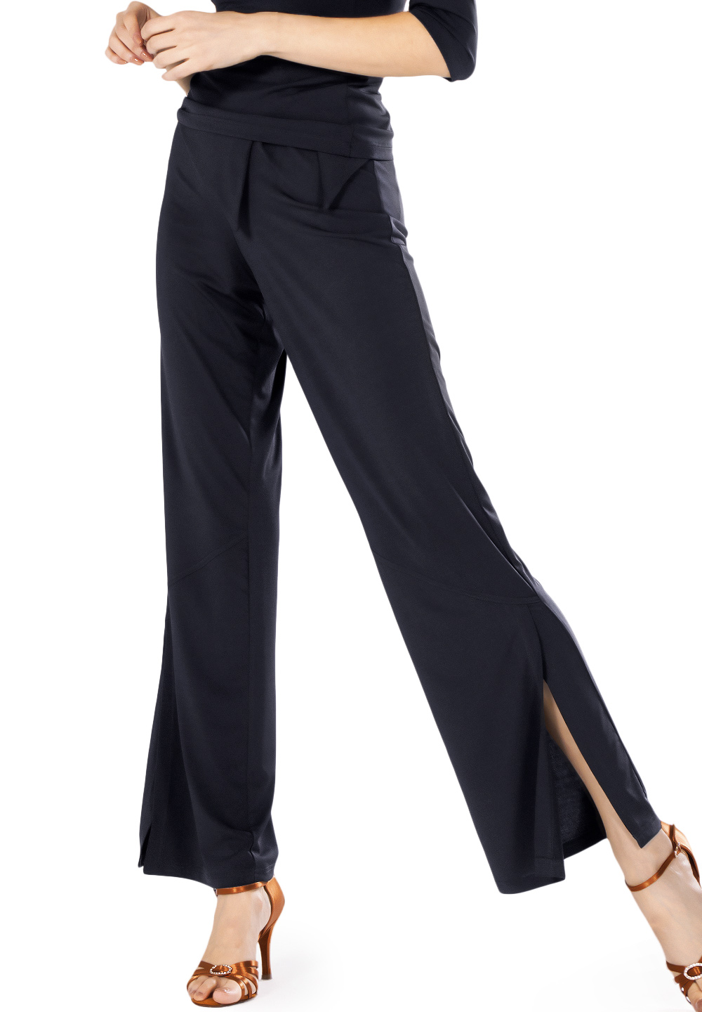 Maly Hem Split Practice Pants MF191403-Black