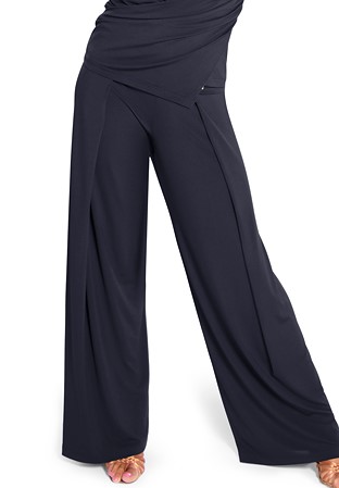 Maly Ladies Folded Waist Dance Trousers MF201402-Black