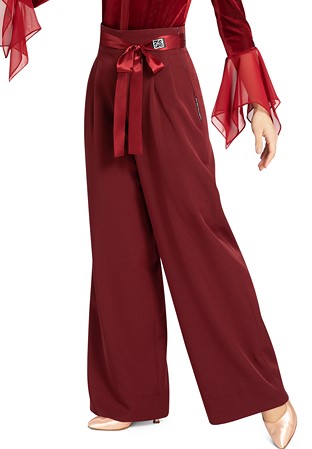 PopconAtelier Bow Belt Dance Trousers WP008-Wine