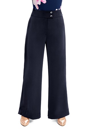 PopconAtelier Buttoned Waist Practice Pants WLP056-Black