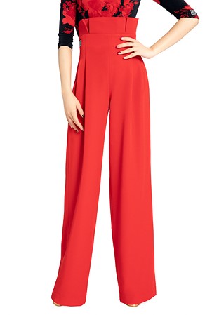PopconAtelier High Rise Pants WLP026-Red