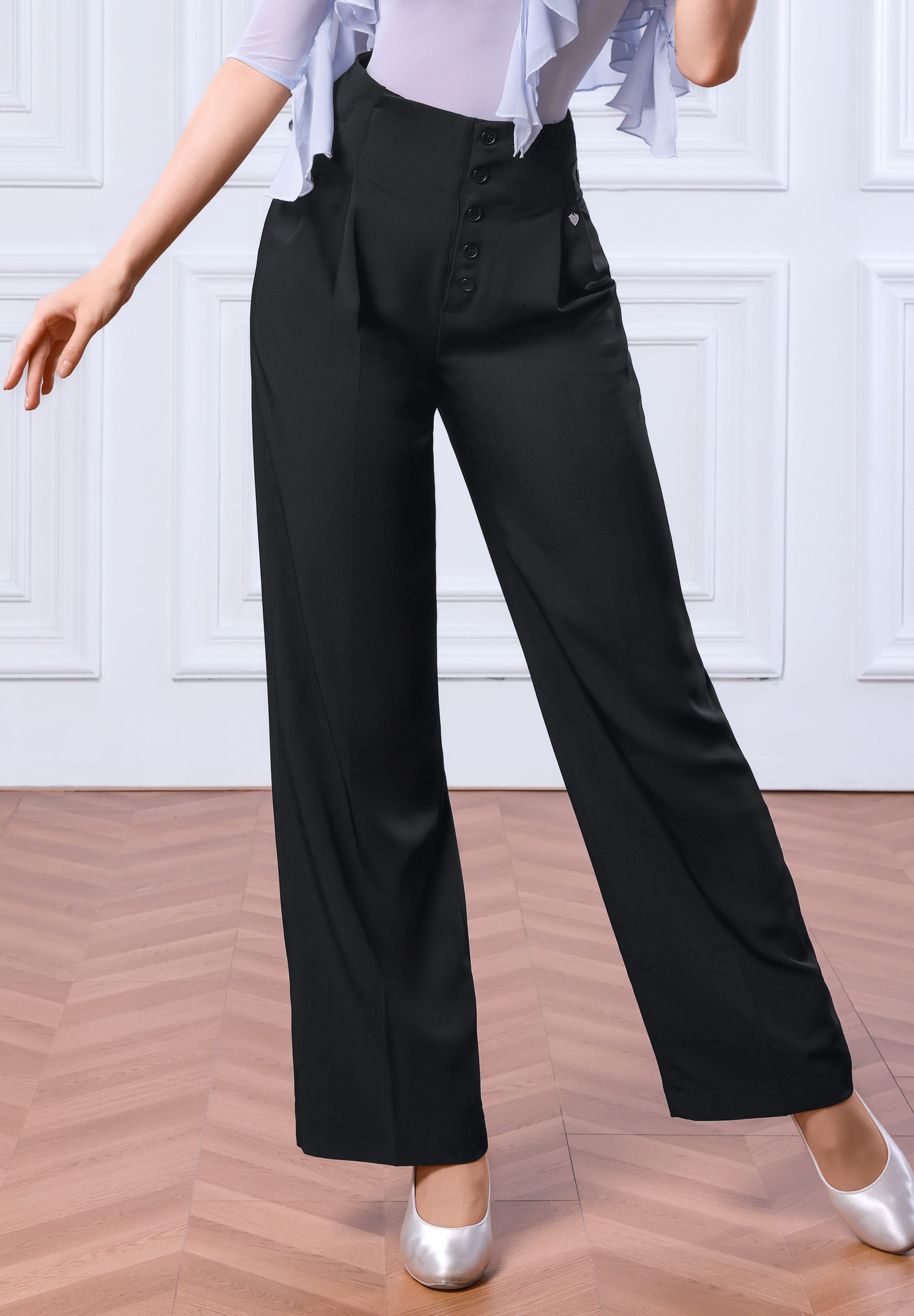 TID Contoured High Waist Pants M001-Black