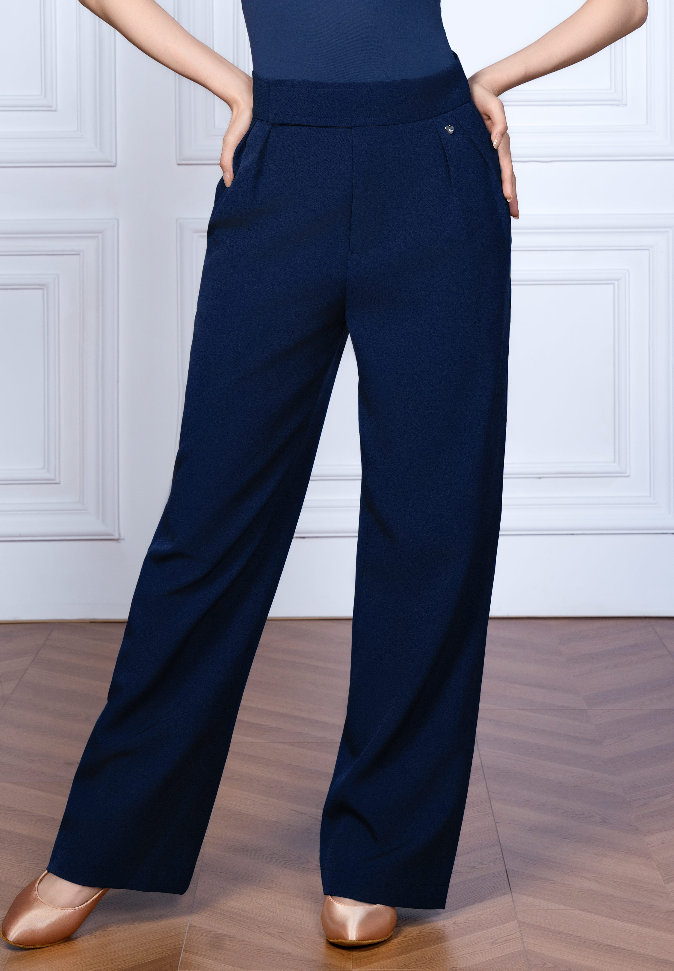 TID High Rise Pleated Trousers K021-Navy