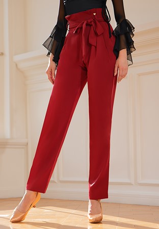 TID Frilled Waist Practice Trousers K009-Wine