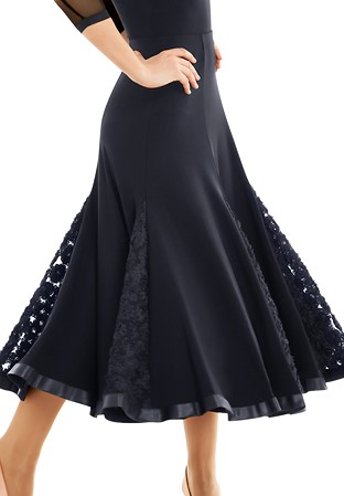 Armando 6 Panel Black Ballroom Skirt 00107-Chic Flowers