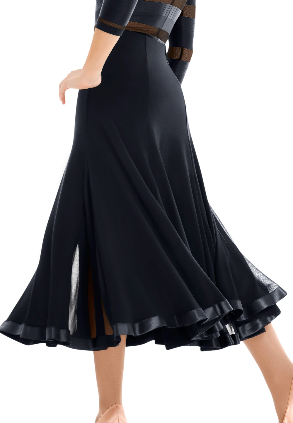 Armando 6 Panel Black Ballroom Skirt 00107 Skirts