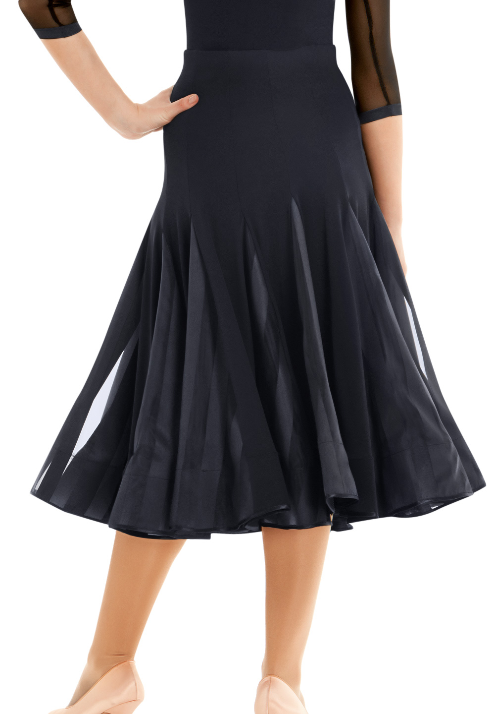 Armando 6 Panel Black Ballroom Skirt 00107 | Skirts