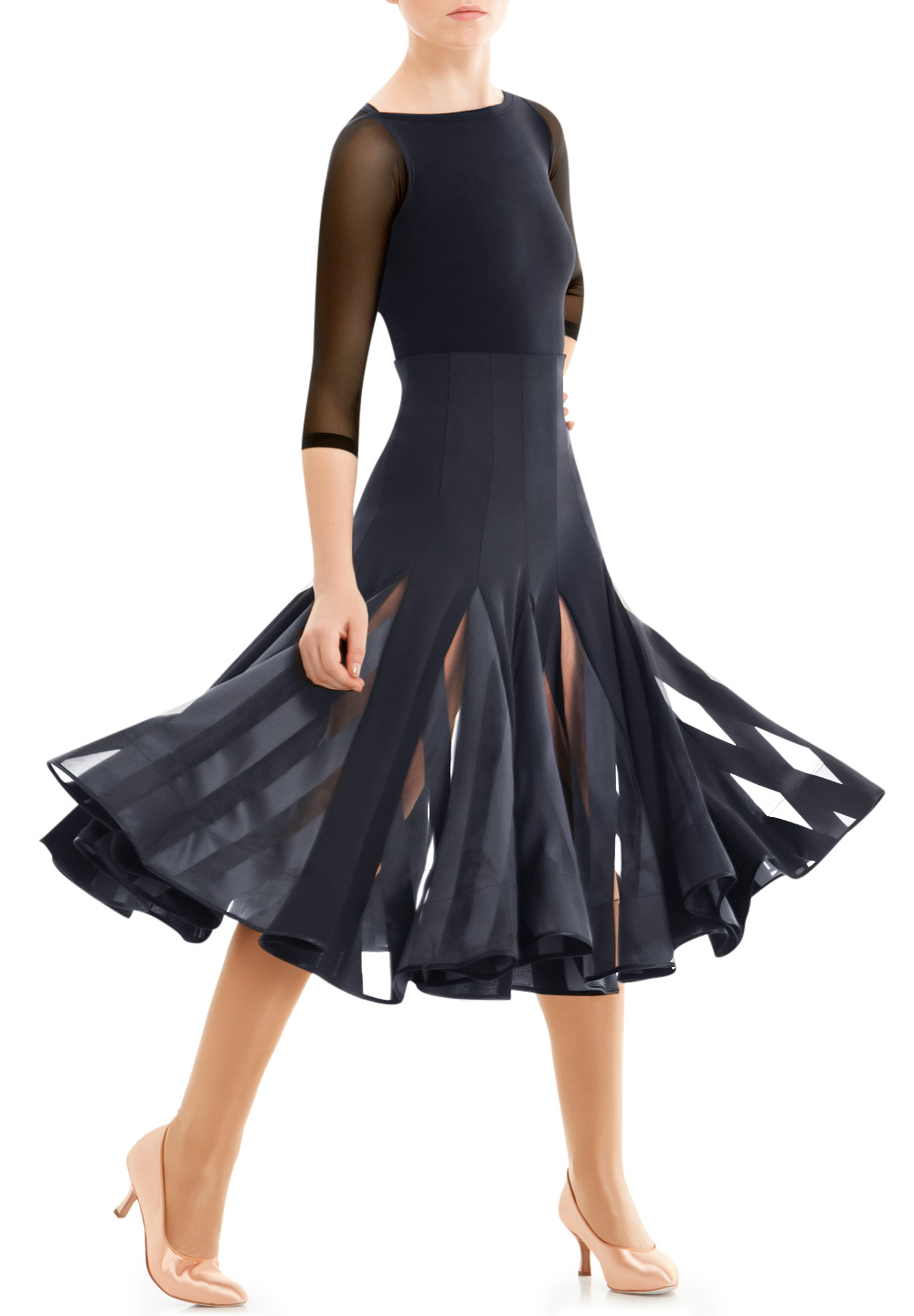 Armando 6 Panel Black Ballroom Skirt 00107 Skirts