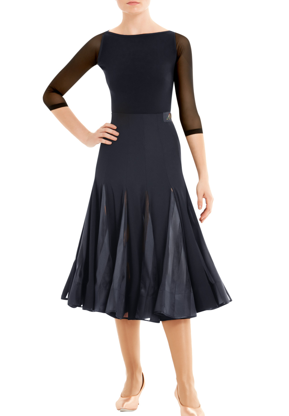 Armando 6 Panel Black Ballroom Skirt 00107 Skirts