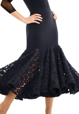 Armando Chic Flower Ballroom Skirt 00058-Black