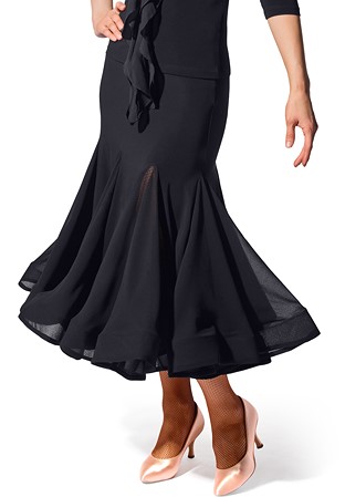 Armando Georgette Godet Ballroom Skirt 00054-Black