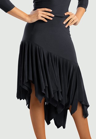 C by Chrisanne Clover Comet Slashed  Skirt-Black