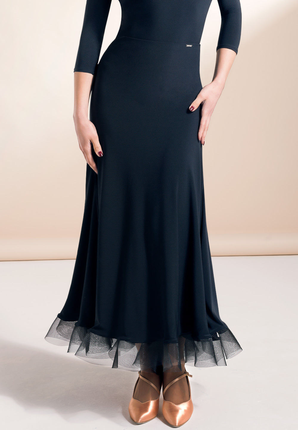 Chrisanne Clover Allure Ballroom Skirt-Black