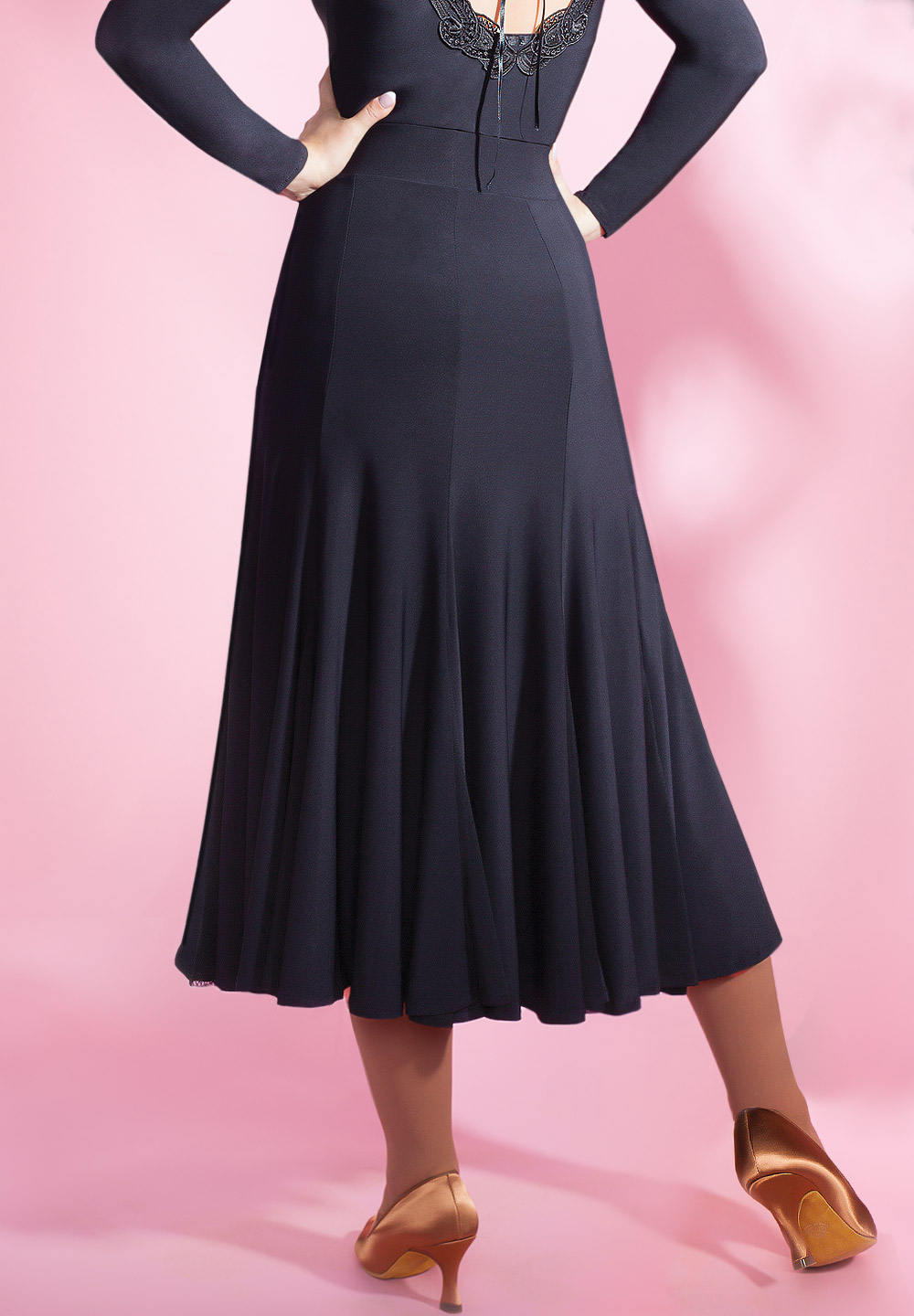 Chrisanne Clover Tania Tessa Ballroom Skirt-Black