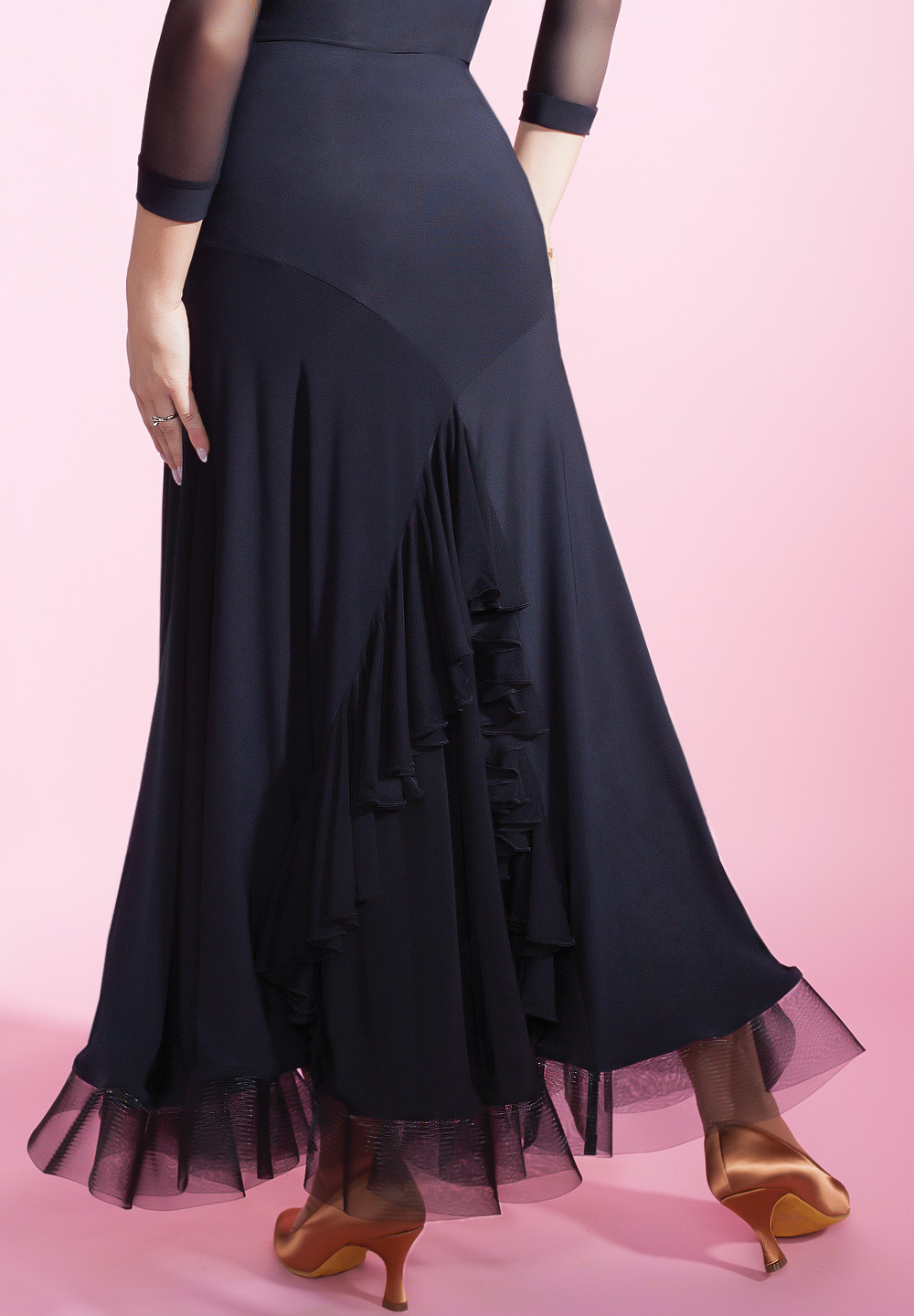 Chrisanne Clover Tania Zoya Ballroom Skirt-Black