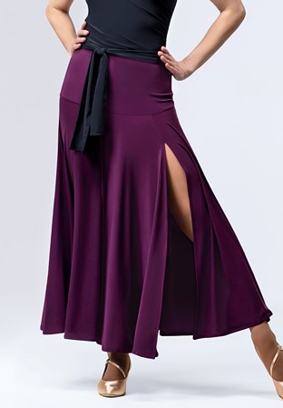 Chrisanne Clover Temptress Ballroom Skirt-Plum
