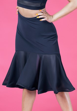 DSI Aria Latin Skirt-Black Crepe 3262