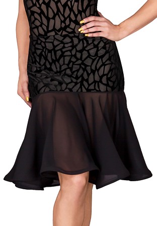 DSI Aria Latin Skirt-Black Flock 3264