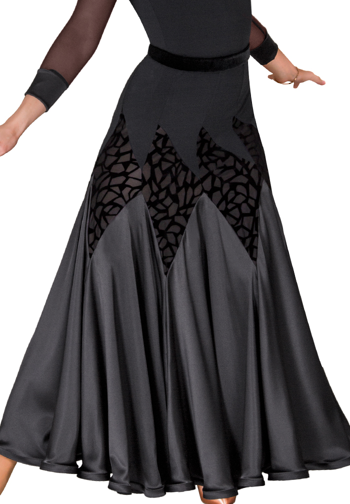 DSI Harper Ballroom Dance Skirt 3211 -Black