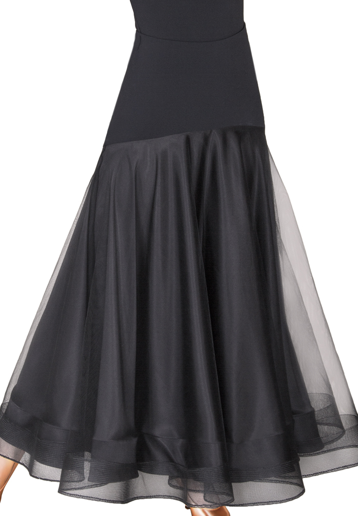 DSI Hettie Ballroom Dance Skirt 3212-Black