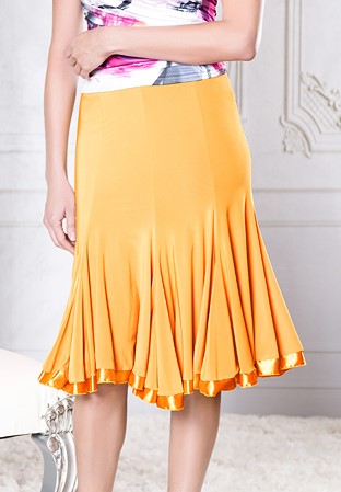 Dance America S006 - 8 Panel Banded Silhouette Skirt-Sunflower