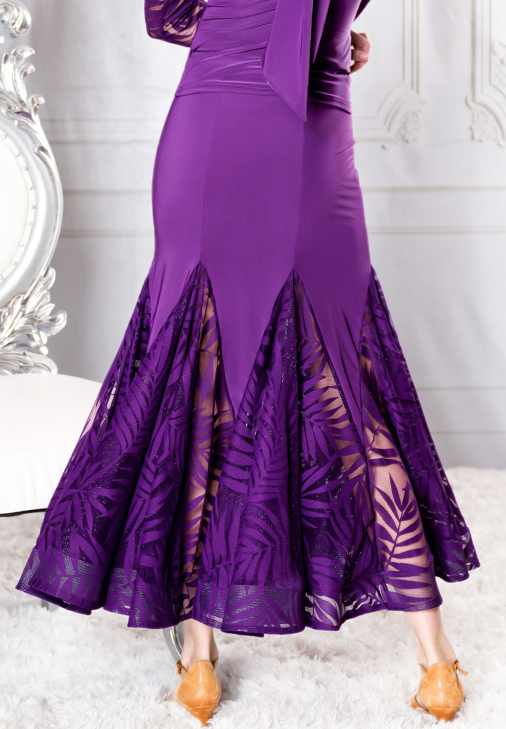 Dance America S007 Long Fern Mesh Godet Skirt Skirts