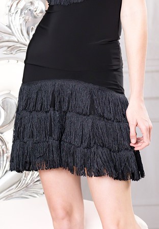 Dance America S022 - Frangia Skirt-Black