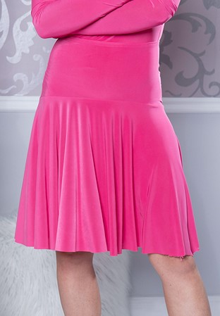 Dance America S203 - Simple Skirt with Dropped Yoke-Pink