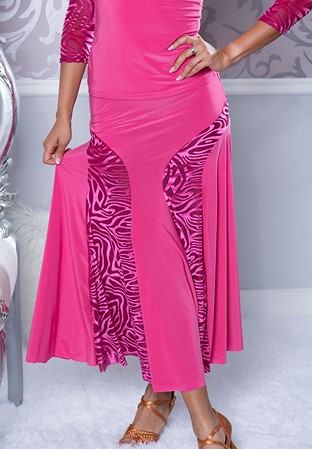 Dance America S211 - Long Velvet Mermaid Skirt-Pink