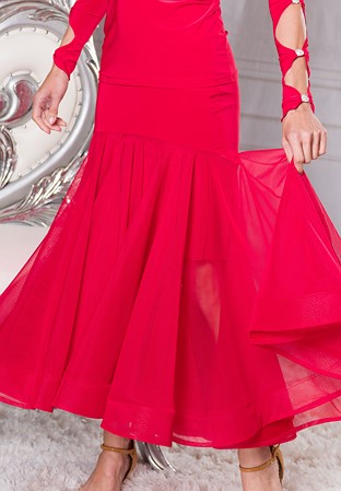 Dance America S215 - Long Nimbus Skirt-Red