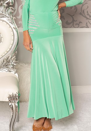 Dance America S219 - Long Horizontal Stone Stripe Skirt-Green