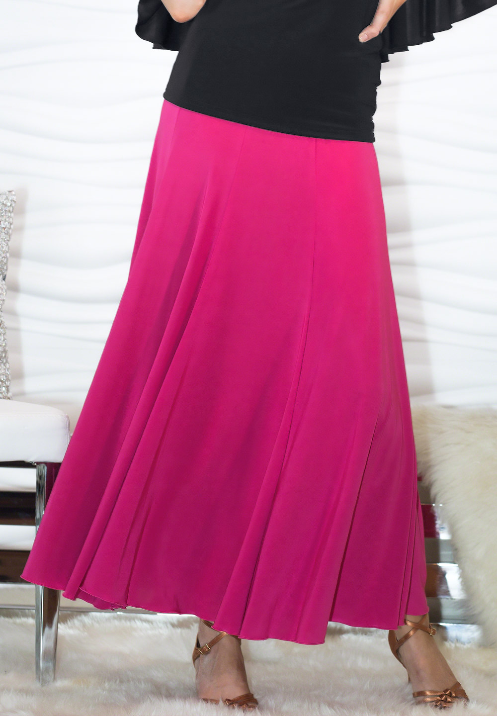 Dance America S705 - 8 Panel Simple Skirt-Azalea