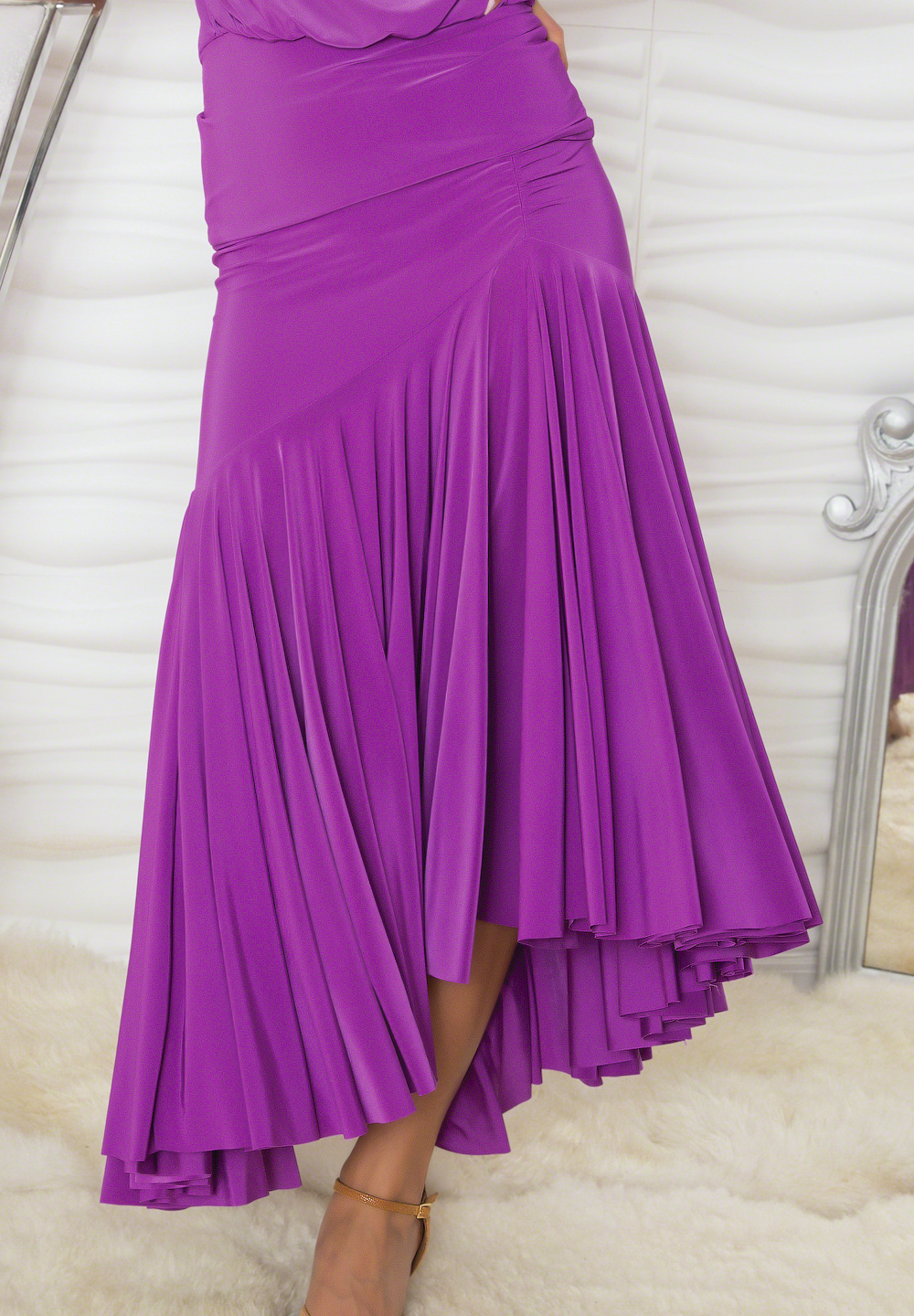 Dance America S808 - 4-Circle Asymmetric Mermaid Skirt-Amethyst