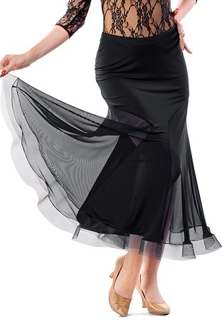 Dance Box Hour Glass Long Skirt P14120048-01 Black