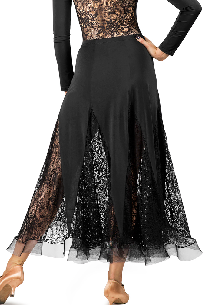 Dance Box Lace Godget Long Skirt P16120009 Skirts