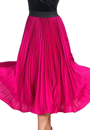 Dance Box Marilyn Pleated Ballroom Skirt P19120011-03 Amarant