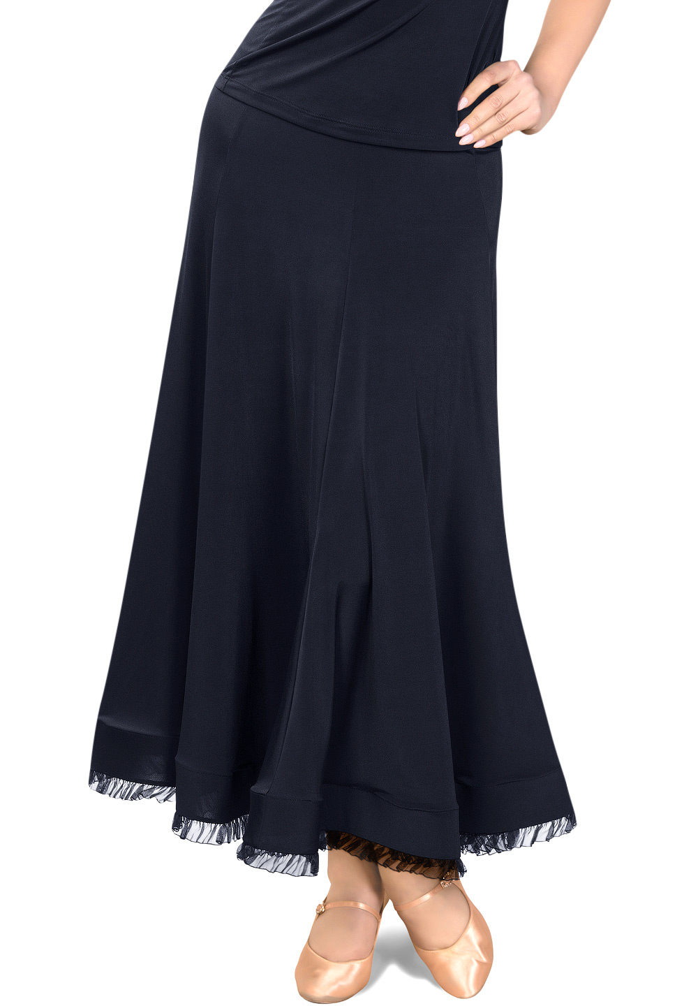 Dance Box Monaco Ballroom Skirt P18120022-01 Black