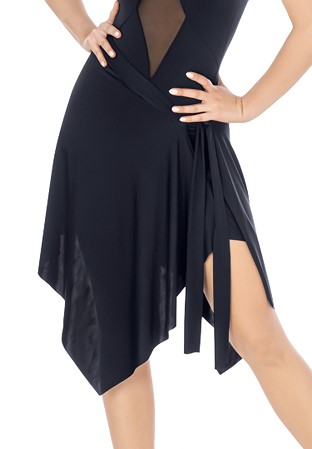 Dance Box Pareo Latin Skirt P20120011-01 Black
