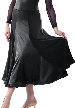 Dance Box Wave Ballroom Skirt P16120022-01 Black