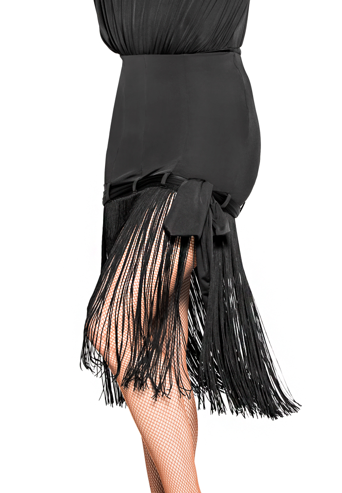 Espen Volta Skirt S2-Black Jersey/Black Fringe