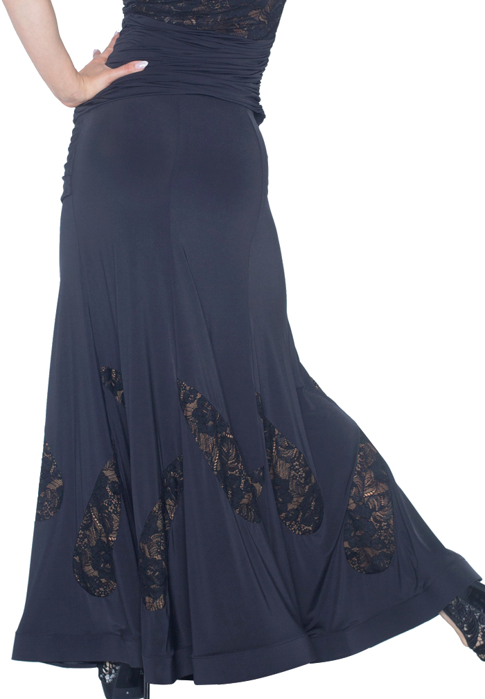 Ballroom Dance Skirt-Fire & Lace