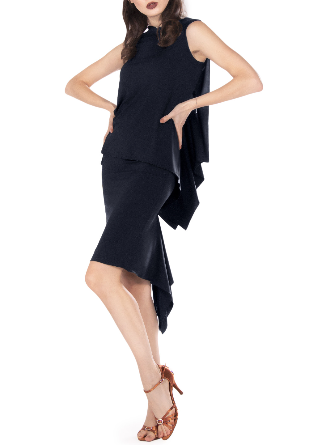 Mel gather skirt ANDMARY BLACK M△△△△ ANDMARY】Mel gather skirt