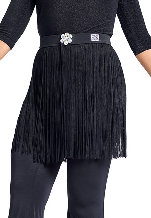 PopconAtelier Elastic Fringe Latin Skirt WS012-Black