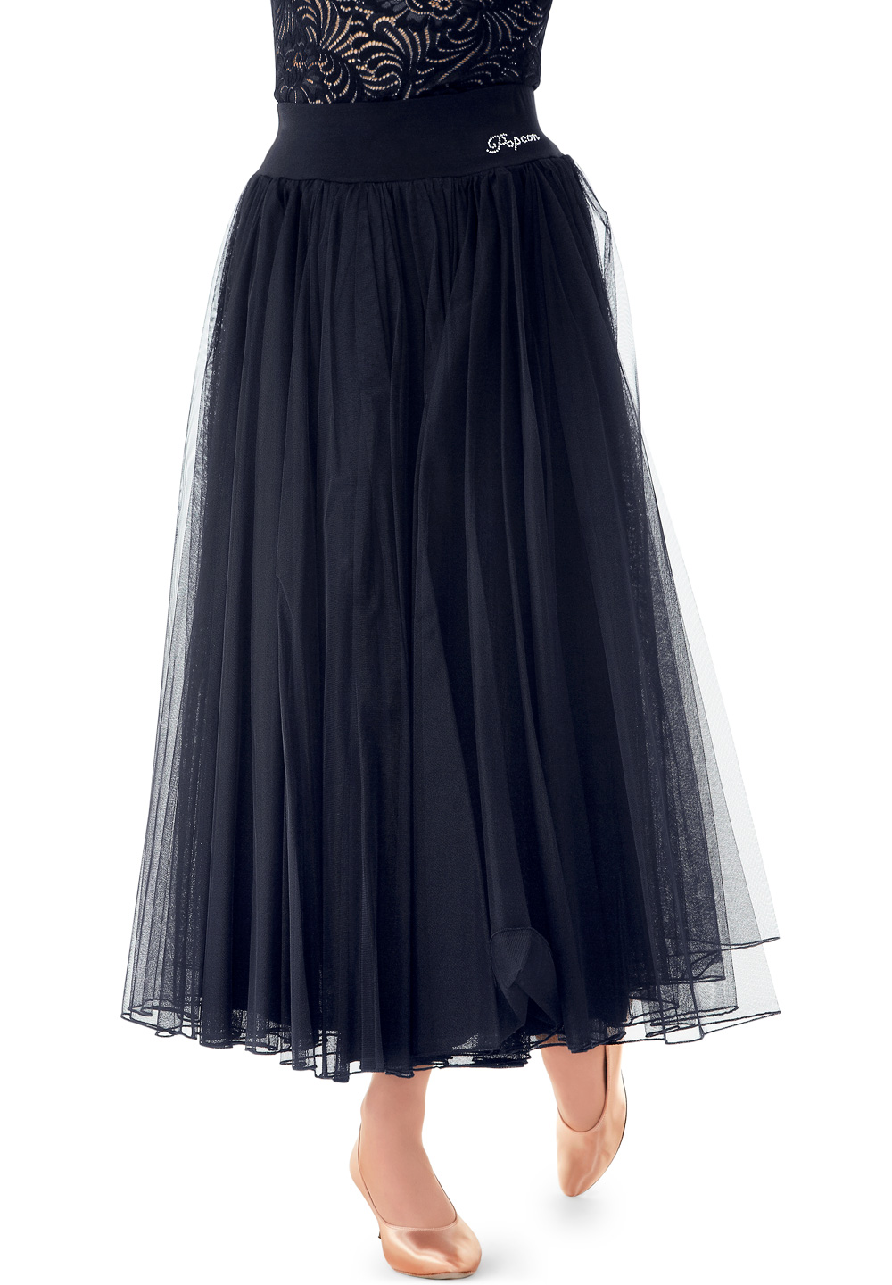 PopconAtelier Pleated Full Ballroom Skirt WMS062-Black