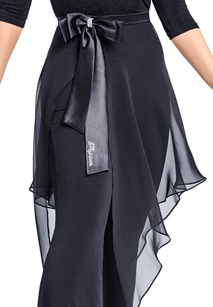 PopconAtelier Sheer Cover Latin Skirt WS006-Black
