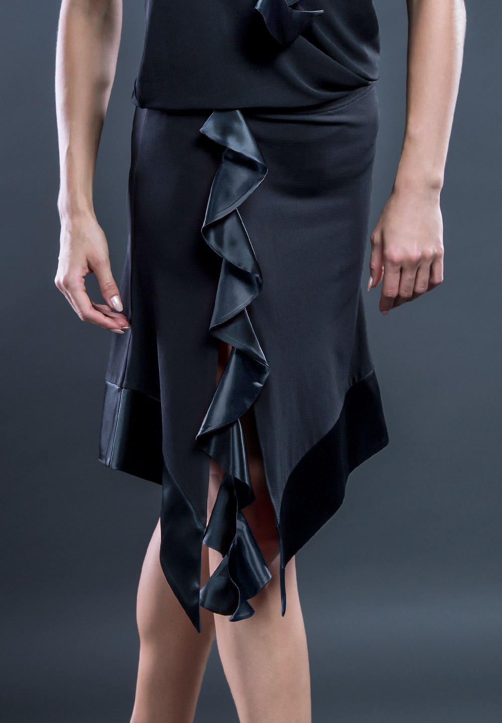 Santoria Bimala Latin Skirt S6107-Black/Black