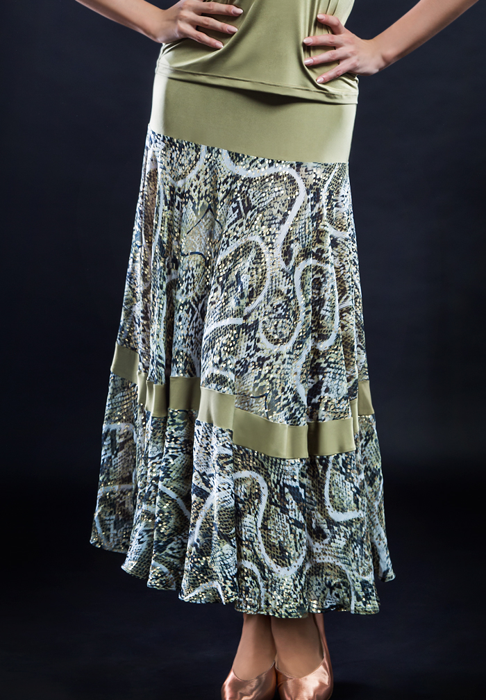 Santoria Clasico Skirt S9006-Green Cobra/Olive Mix