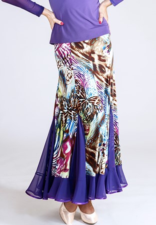 Santoria Plicata Ballroom Skirt S6066-Fuchsia